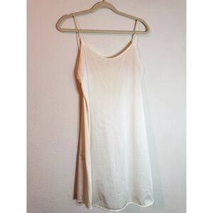Vintage White Nylon Vanity Fair 10-717 Full Slip Lingerie Slip Dress Size 36